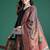 Black printed pure cotton kurta trouser dupatta set