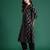 Black printed pure cotton kurta trouser dupatta set