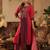 Pink embroidered silk kurta trouser dupatta set