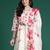 Off white printed pure cotton kurta trouser dupatta set