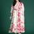 Off white printed pure cotton kurta trouser dupatta set