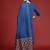 Blue printed pure cotton kurta trouser dupatta set