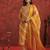 Mustard printed pure cotton kurta trouser dupatta set