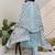 White printed pure cotton kurta trouser dupatta set