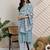 White printed pure cotton kurta trouser dupatta set