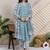 White printed pure cotton kurta trouser dupatta set