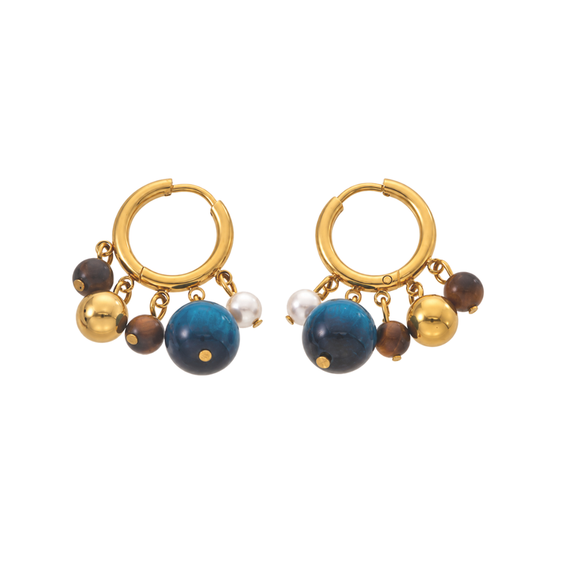 orb hoops gold plated hoop earring