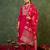 Pink embroidered silk kurta trouser dupatta set