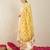 Off white printed pure cotton kurta trouser dupatta set