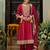 Maroon embroidered silk kurta trouser dupatta set