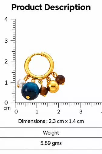orb hoops gold plated hoop earring