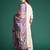 Beige embroidered viscose rayon kurta trouser dupatta set