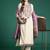Beige embroidered viscose rayon kurta trouser dupatta set