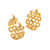 mesh hoops gold plated hoop earring