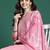 Pink embroidered silk kurta trouser dupatta set