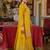 Yellow embroidered chinon kurta trouser dupatta set