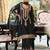 Black embroidered chinon kurta trouser dupatta set