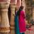Pink embroidered silk kurta trouser dupatta set