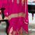 Pink embroidered chinon kurta trouser dupatta set