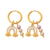 crafted icon: rainbow gold plated hoop earring