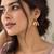 crafted icon: rainbow gold plated hoop earring