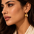 crafted icon: heart gold plated hoop earring