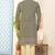 Olive green embroidered kurta with gold pajama—perfect for festive occasions.