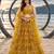 MUSTARD  NET THREAD WITH ZARI AND SEQUINCE WORK FESTIVE LEHENGA CHOLI SET FOR WOMEN'S