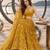 MUSTARD  NET THREAD WITH ZARI AND SEQUINCE WORK FESTIVE LEHENGA CHOLI SET FOR WOMEN'S