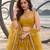 MUSTARD  NET THREAD WITH ZARI AND SEQUINCE WORK FESTIVE LEHENGA CHOLI SET FOR WOMEN'S