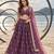 PURPLE NET THREAD WITH ZARI AND SEQUINCE WORK FESTIVE LEHENGA CHOLI SET FOR WOMEN'S