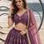 PURPLE NET THREAD WITH ZARI AND SEQUINCE WORK FESTIVE LEHENGA CHOLI SET FOR WOMEN'S