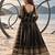 BLACK NET THREAD WITH ZARI AND SEQUINCE WORK FESTIVE LEHENGA CHOLI SET FOR WOMEN'S