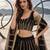 BLACK NET THREAD WITH ZARI AND SEQUINCE WORK FESTIVE LEHENGA CHOLI SET FOR WOMEN'S