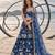 BLUE NET THREAD WITH ZARI AND SEQUINCE WORK FESTIVE LEHENGA CHOLI SET FOR WOMEN'S