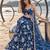 BLUE NET THREAD WITH ZARI AND SEQUINCE WORK FESTIVE LEHENGA CHOLI SET FOR WOMEN'S