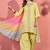 women floral embroidered thread work kurta with farshi salwar and dupatta
