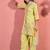 women floral embroidered thread work kurta with farshi salwar and dupatta