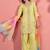 women floral embroidered thread work kurta with farshi salwar and dupatta