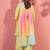 women floral embroidered thread work kurta with farshi salwar and dupatta