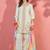 women floral embroidered thread work kurta with farshi salwar and dupatta