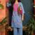 women ethnic motifs embroidered regular thread work kurta with trousers