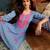 women ethnic motifs embroidered regular thread work kurta with trousers