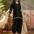 women cotton embroidered straight kurta and farshi salwar with dupatta set