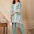 women ethnic motifs embroidered regular thread work kurta with palazzos