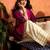 women silk blend  gota patti work high-low kurti with farshi salwar