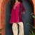 women silk blend  gota patti work high-low kurti with farshi salwar