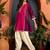 women silk blend  gota patti work high-low kurti with farshi salwar