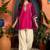 women silk blend  gota patti work high-low kurti with farshi salwar