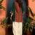 women silk blend  gota patti work high-low kurti with farshi salwar